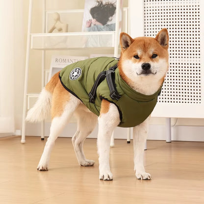 Premium Waterproof Winter Dog Jacket with Integrated Harness for Large Breeds and Small Dogs