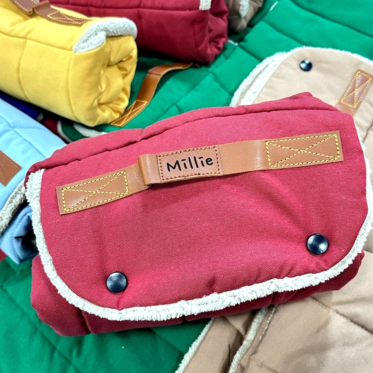 Travel Dog Mat - Handmade Cotton, Stain and Water Resistant