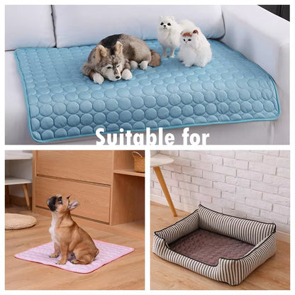 Cooling Dog Mat and Cat Blanket - Breathable, Washable Summer Pad for Small, Medium, and Large Pets - Ideal for Sofas and Cars