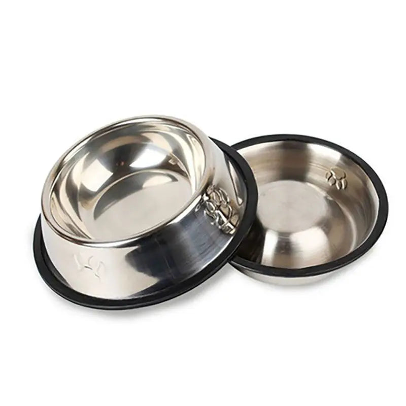 Stainless Steel Skidproof Pet Bowl Set - Anti-Ant Design for Dogs and Cats, Available in 6 Sizes