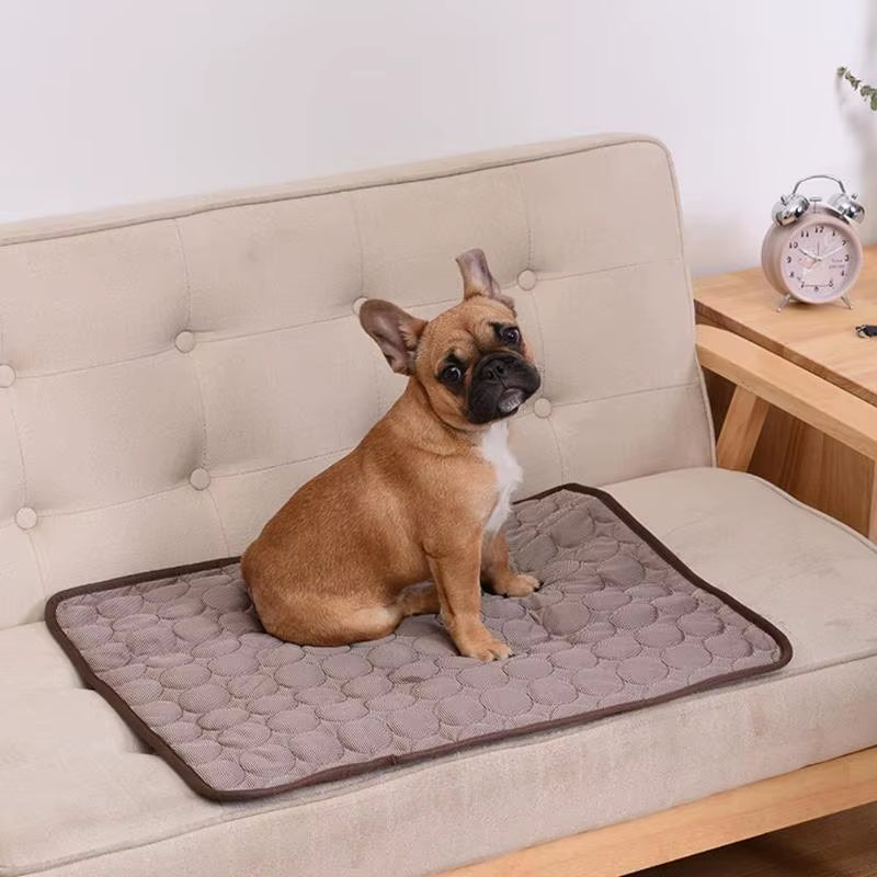 Cooling Dog Mat and Cat Blanket - Breathable, Washable Summer Pad for Small, Medium, and Large Pets - Ideal for Sofas and Cars