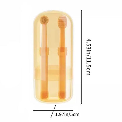 Silicone Pet Toothbrush Set - Soft Oral Care and Tongue Scraper for Dogs and Cats with Multi-Angle Cleaning Design
