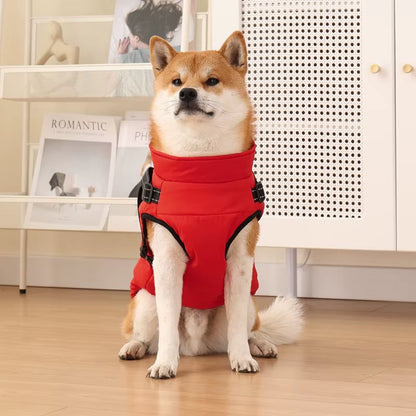 Premium Waterproof Winter Dog Jacket with Integrated Harness for Large Breeds and Small Dogs