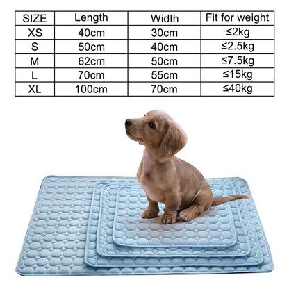Cooling Dog Mat and Cat Blanket - Breathable, Washable Summer Pad for Small, Medium, and Large Pets - Ideal for Sofas and Cars