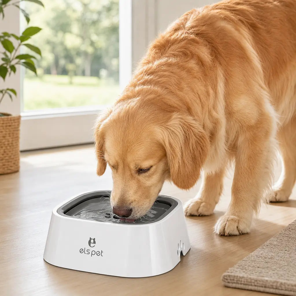 No Spill Dog Water Bowl Floating Water Bowl Splash Free Pet Drinking Bowl Slow Water Feeder anti Splash Dog Bowl Large Capacity Cat Water Bowl Mess Free anti Slip Travel Water Bowl for Dogs Cats