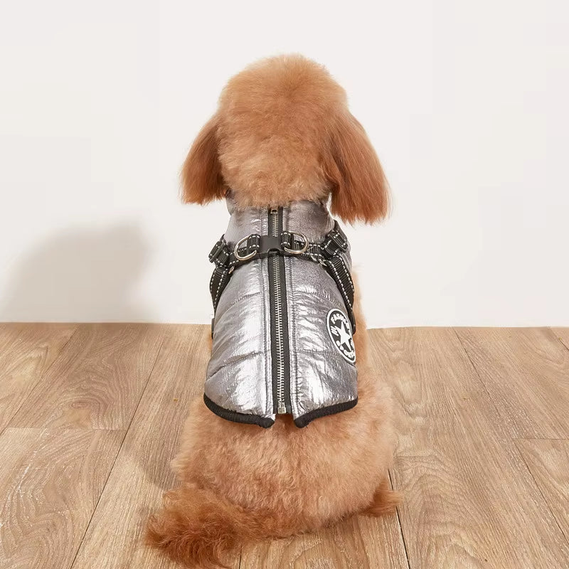 Premium Waterproof Winter Dog Jacket with Integrated Harness for Large Breeds and Small Dogs