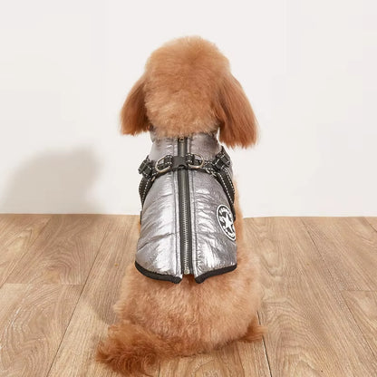 Premium Waterproof Winter Dog Jacket with Integrated Harness for Large Breeds and Small Dogs