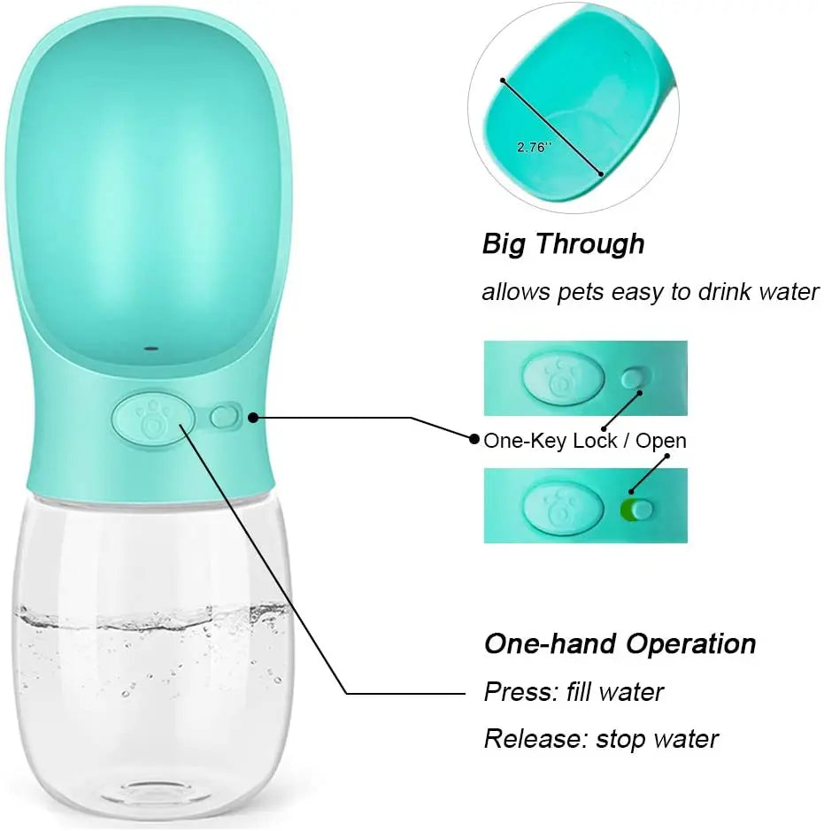 Portable Pet Water Bottle for Dogs and Cats - Outdoor Travel Drinking Feeder and Dispenser