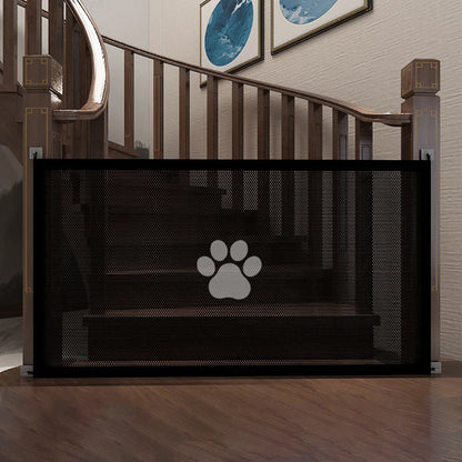 Dog Safety Mesh Gate with 4 Hook System for Indoor and Outdoor Pet Enclosure