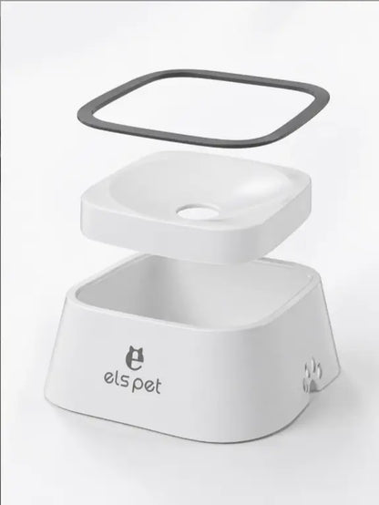 No Spill Dog Water Bowl Floating Water Bowl Splash Free Pet Drinking Bowl Slow Water Feeder anti Splash Dog Bowl Large Capacity Cat Water Bowl Mess Free anti Slip Travel Water Bowl for Dogs Cats