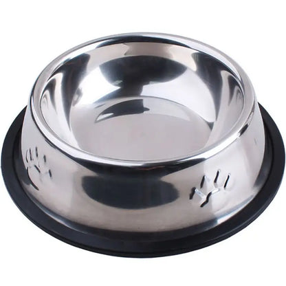 Stainless Steel Skidproof Pet Bowl Set - Anti-Ant Design for Dogs and Cats, Available in 6 Sizes